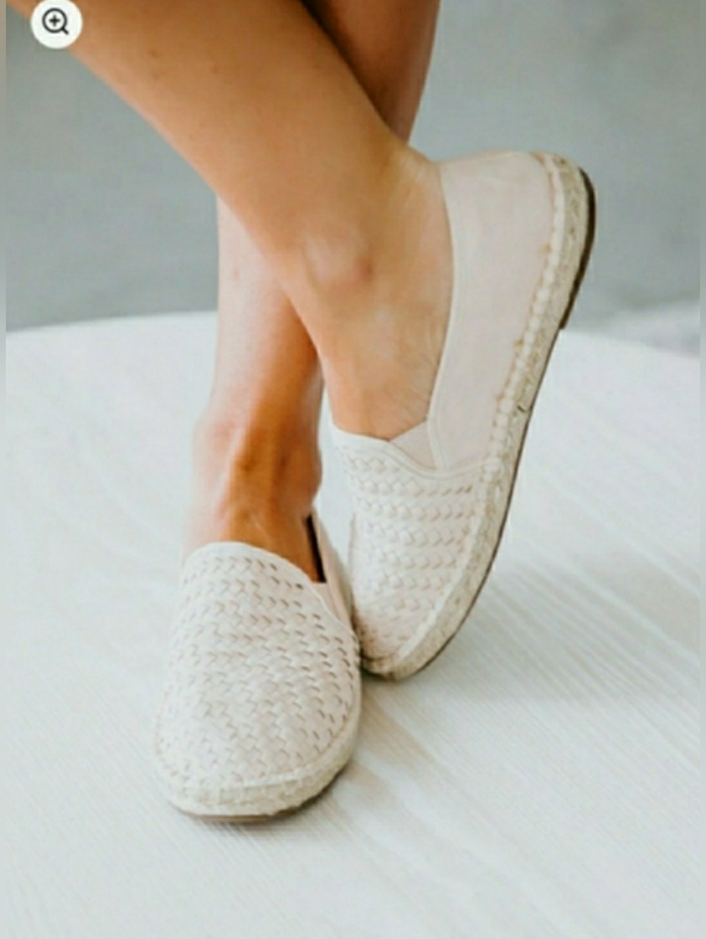 CCOCCI JOSIE FAUX LEATHER SLIP-ON WOVEN SNEAKERS